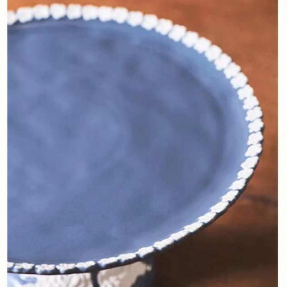 RARE Anthropologie Turkuaz Kitchen Posy Cake Stand Handpainted Glazed NIB NWT - Picture 6 of 14